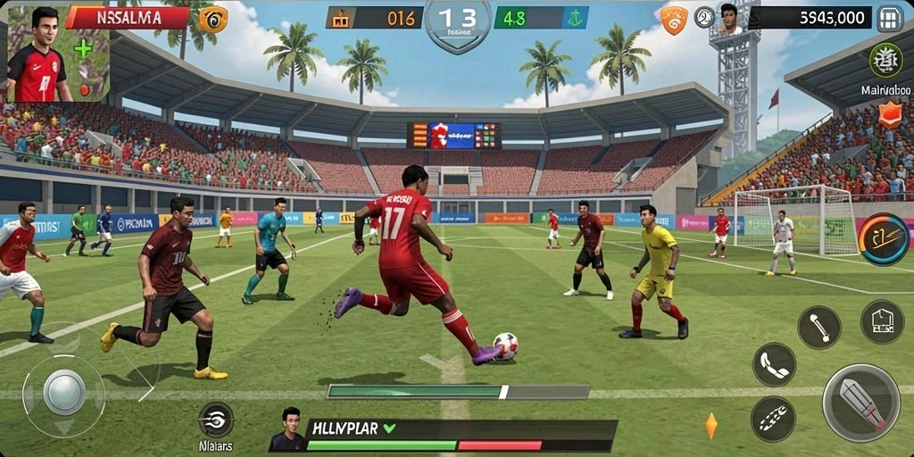 Aksi seru dalam pertempuran melawan musuh.